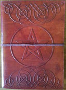 Pentagram leather w/ cord