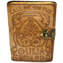 Call Me on the Ouija Board aged looking paper leather w/ latch