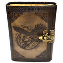 Raven & Skull aged looking paper leather w/ latch