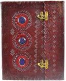 Stone leather blank book w/ latch