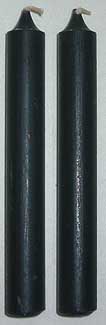 1/2" Black Chime Candle 20pk