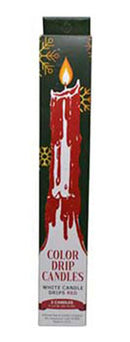 (set of 2) Red Drip candles