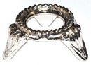 Silver metal crystal ball stand