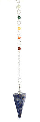 6-sided Sodalite chakra pendulum