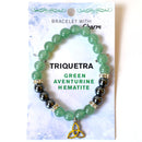 8mm Aventurine/ Hematite Triquetra