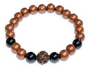 8mm Copper w/ asst stones bracelet