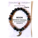 8mm Rainbow Obsidian/ Moon