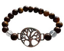 8mm Tiger Eye/ Quartz Tree of Life