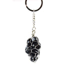 Back Obsidian wire bag keychain