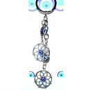 Double Dreamcatcher evil eye keychain