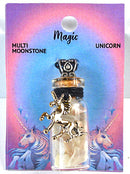 Moonstone Chips in Bottle with Unicorn necklace
