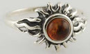 Amber Sun Ring Size 8