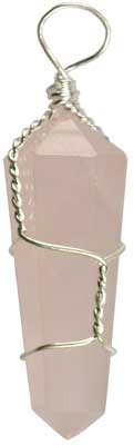 Rose Quartz Wire Wrapped Point