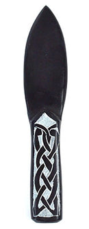 8" Black Celtic soapstone athame