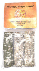 Cedar,White& Blue Sage smudge 3pk