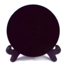 10cm Black Obsidian scrying mirror W/ stand