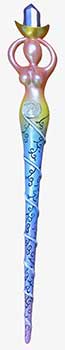 13 1/2" Spiral Goddess wand