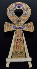 6" Ankh gold W stand
