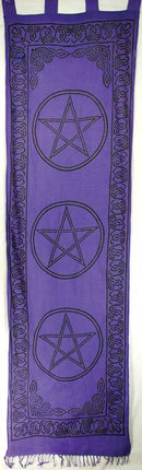 Three Pentagrams Curtain pair 18"x72"