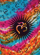 44"x72" Om tie dye