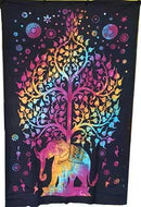 54" x 86" Elephant Tree (tie dye)
