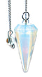 Opalite 6 Sided Pendulum | Divination Tool | Dowsing | Natural Gemstone | Chain | Energy Healing | Scrying | Pagan | Wicca | Occult