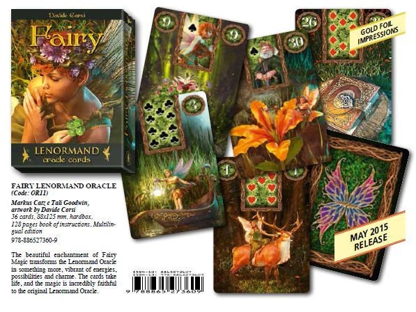 Fairy Lenormand Oracle | Cartomancy | Divination Tool | Tarot Deck | Cards | Major Arcana | Guide book | Pagan | Witchy | Magic