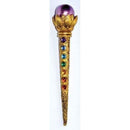 Lacrima & 7 Chakra Wand | Royal | Scepter | Altar Tool | Staff | Blasting Rod | Caduceus | Divining | Magic | Pagan | Witch | Fairy | Druid