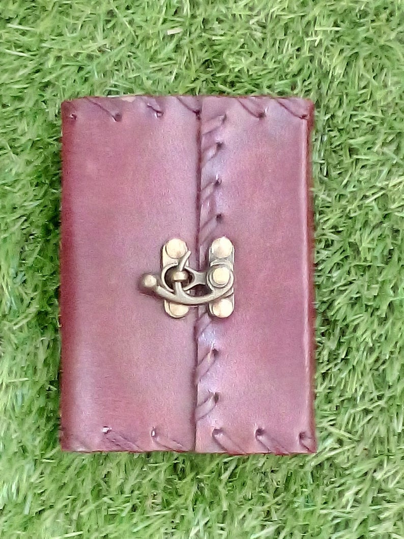 6 1/2 X 9" L Plain Altar Journal w/ Cord | Sacred Writing Book | Occult | Drawing | Witchy Thing | Pagan | Ritual supplies | Blank | Leather