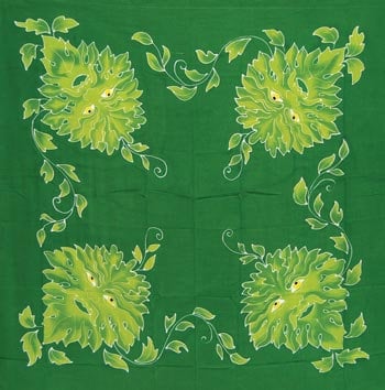 36" x 36" Green Man Altar cloth | Metaphysical Tapestry | Ritual Cloth | Witchy shrine cloth | Occult | Pagan table cloth