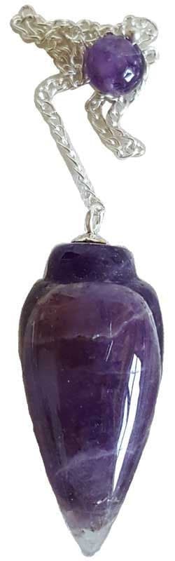 Amethyst Pendulum | Divination Tools | Dowsing | Natural Gemstone | Chain | Energy Healing | Scrying | Pagan | Wicca | Occult