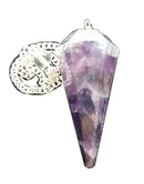 Amethyst 6 side Pendulum | Divination Tools | Dowsing | Natural Gemstone | Chain | Energy Healing | Scrying | Pagan | Wicca | Occult