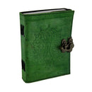 5" x 7" green Tree of Life leather w/ latch | Sacred Writing Book | Occult | Drawing | Witchy Thing | Pagan | Ritual supplies | Blank