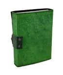 5" x 7" green Tree of Life leather w/ latch | Sacred Writing Book | Occult | Drawing | Witchy Thing | Pagan | Ritual supplies | Blank