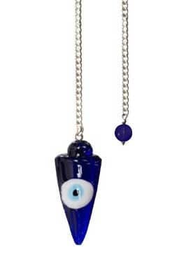Evil Eye Pendulum | Divination Tool | Dowsing | Natural Gemstone | Energy Healing | Scrying | Pagan | Wicca | Occult