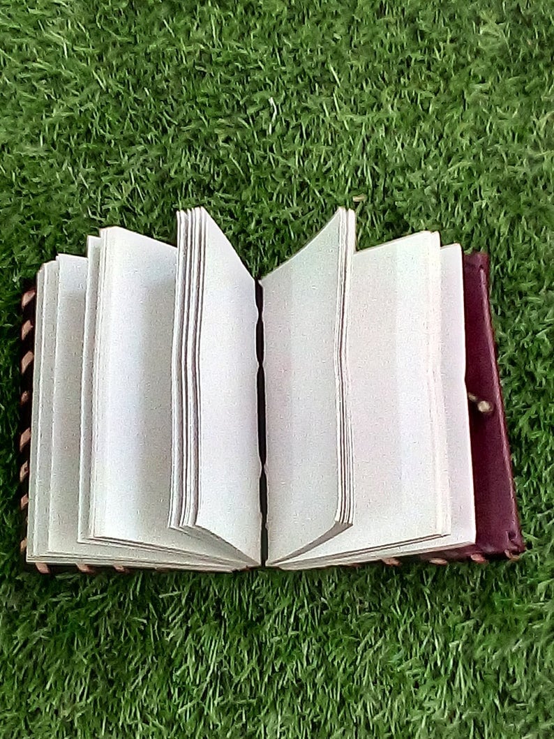 6 1/2 X 9" L Plain Altar Journal w/ Cord | Sacred Writing Book | Occult | Drawing | Witchy Thing | Pagan | Ritual supplies | Blank | Leather