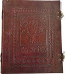 10" X 13" XL Sacred Oak Altar Journal w/ latch | Sacred Writing | Occult | Drawing | Witchy Thing | Pagan | Ritual supplies | Blank| Leather