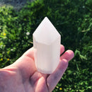 4" Selenite Crystal | generator | obelisk | wand | point | healing | Altar Piece | Natural Gemstone | Energy | Pagan | Wicca | Occult