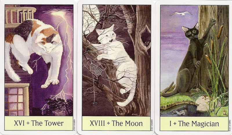 Cat's Eye Tarot Deck | Cartomancy | Divination Tool | Oracle Cards | Major Arcana | Guide book | Pagan | Witch Magic | Fortune Telling