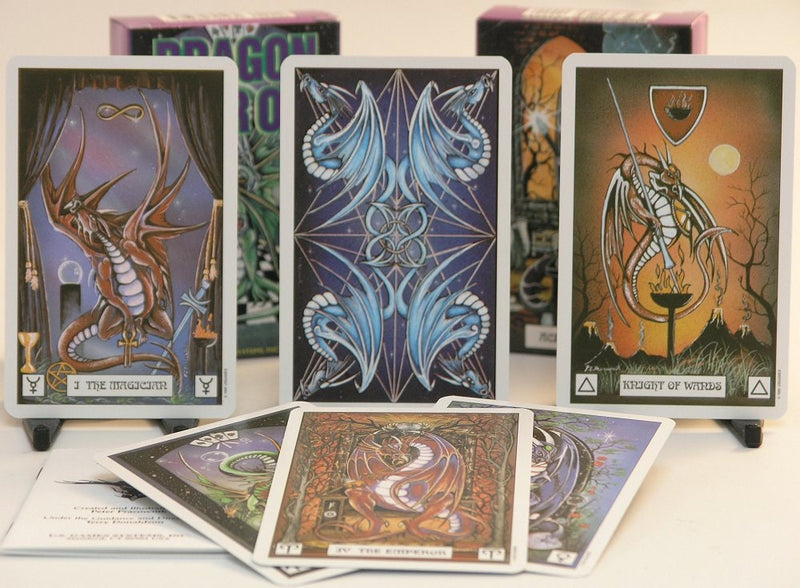 Dragon Tarot Deck | Cartomancy | Divination Tool | Oracle Cards | Major Arcana | Guide book | Pagan | Witch Magic | Fortune Telling | Games