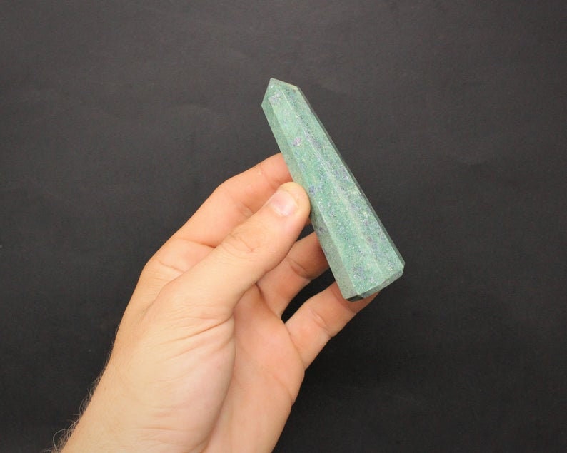 3"+ Ruby Fuchsite Crystal | generator | obelisk | wand | point | healing | Altar Piece | Natural Gemstone | Energy | Pagan | Wicca | Occult
