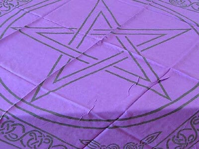 18" x 18" Pentagram Altar cloth | Metaphysical Tapestry | Ritual Cloth | Witchy shrine cloth | Occult | Pagan table cloth