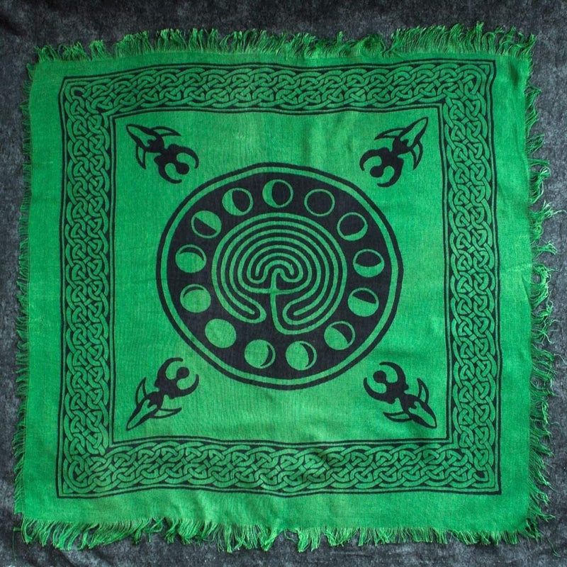18" x 18" Moon Phase Altar cloth | Metaphysical Tapestry | Ritual Cloth | Witchy shrine cloth | Occult | Pagan table cloth
