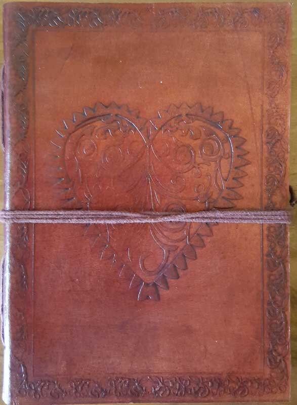 5" X 7" Heart Altar Journal w/cord | Sacred Writing | Occult | Drawing | Witchy Thing | Pagan | Ritual supplies | Blank | Leather
