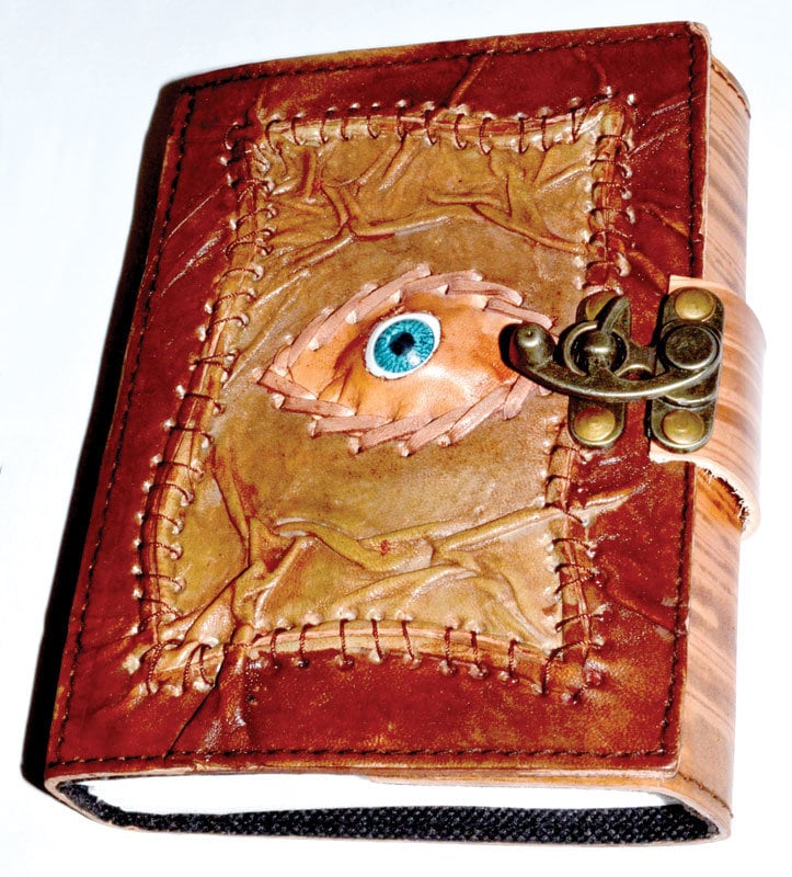 5" X 7" All Knowing Eye Altar Journal w/ latch | Sacred Writing | Occult | Drawing | Witchy | Pagan | Ritual supplies | Blank leather