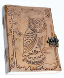 5" X 7" Jungle Owl Altar Journal w/ latch | Sacred Writing | Occult | Drawing | Witchy | Pagan | Ritual supplies | Blank leather