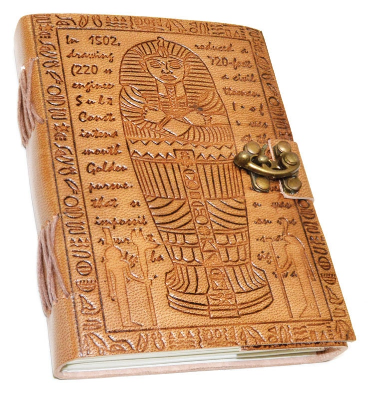 5" X 7" Egyptian Altar Journal w/ latch | Sacred Writing | Occult | Drawing | Witchy | Pagan | Ritual supplies | Blank leather