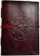7" X 10" L Pentagram Altar Journal w/ latch | Sacred Writing | Occult | Drawing | Witchy | Pagan | Ritual supplies | Blank leather