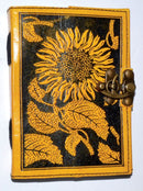 5" X 7" Sunflower Altar Journal w/ latch | Sacred Writing | Occult | Drawing | Witchy | Pagan | Ritual supplies | Blank leather