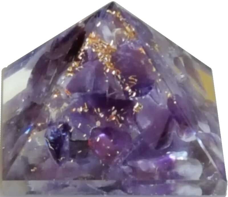 25-30mm Orgone Amethyst pyramid Crystal | ethically sourced | Generator | healing | Altar Piece | Natural Gemstone | Energy | Pagan | Occult